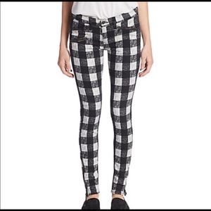 Rag and Bone checkered skinny pants.